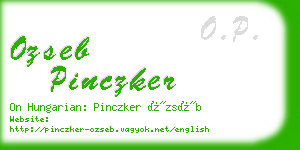 ozseb pinczker business card